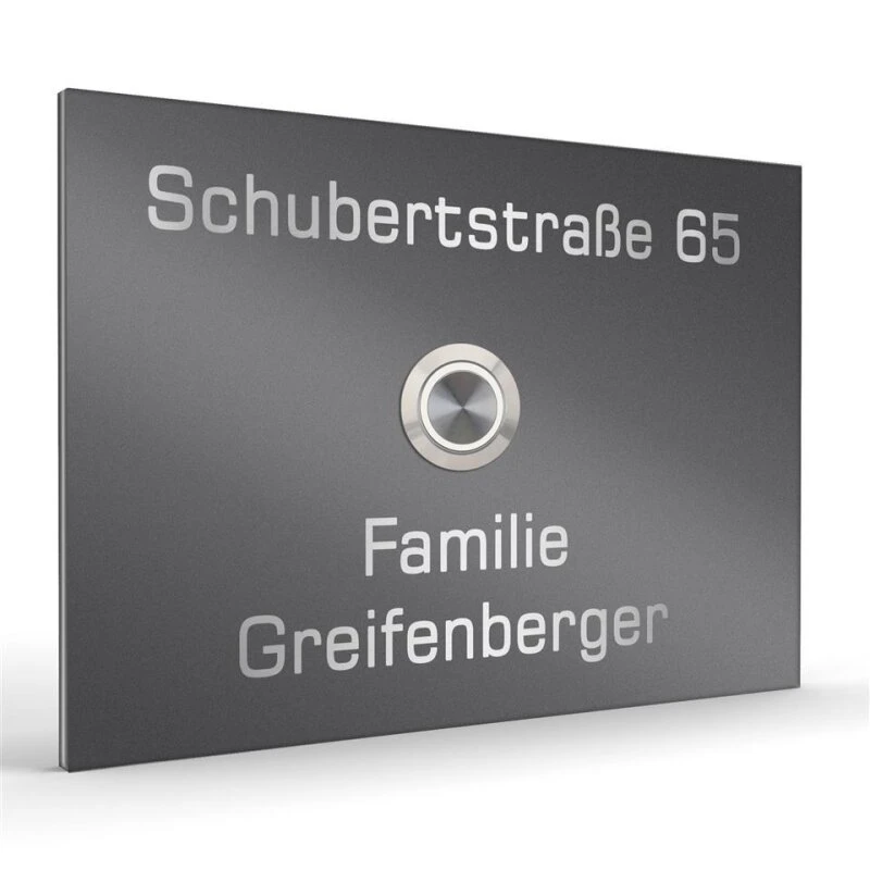 Edelstahlklingel 160x110mm Klingelplatte 7 Edelstahlklingel 160x110mm Klingelplatte – Bild 5