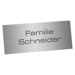Edelstahlschild 100x40mm Typ 1