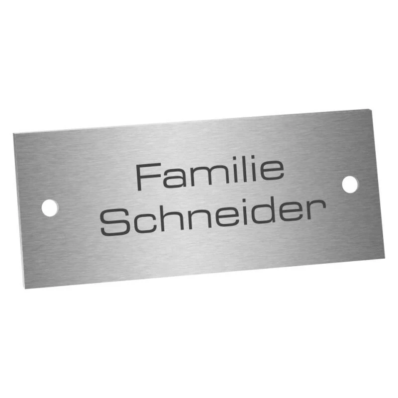 Edelstahlschild 100x40mm Typ 1 4 Edelstahlschild 100x40mm Typ 1 – Bild 2