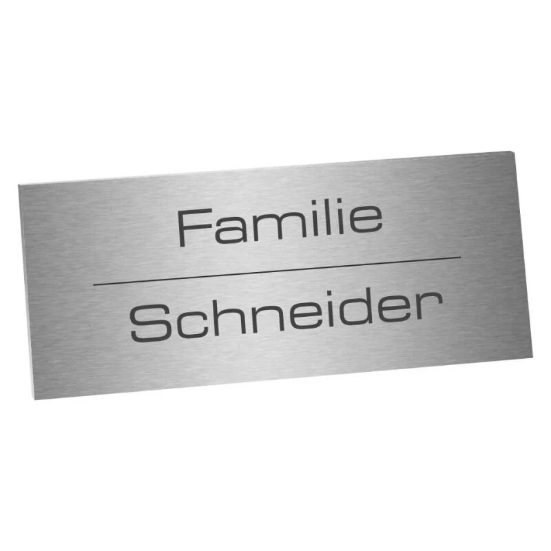 Edelstahlschild 100x40mm Typ 2 3 Edelstahlschild 100x40mm Typ 2