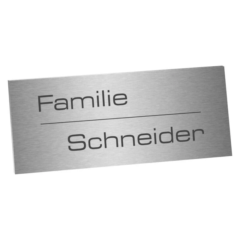 Edelstahlschild 100x40mm Typ 3 3 Edelstahlschild 100x40mm Typ 3