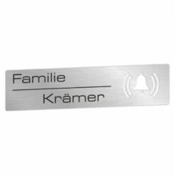 Edelstahlschild 120x30 Mm Mit Glockensymbol