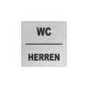 Edelstahlschild 50x50mm WC Herren -Hochwertiger Türklingelladen edelstahlschild 50x50mm wc herren