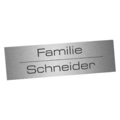 Edelstahlschild 60x20mm Typ 1