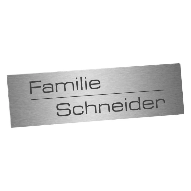 Edelstahlschild 60x20mm Typ 2 3 Edelstahlschild 60x20mm Typ 2