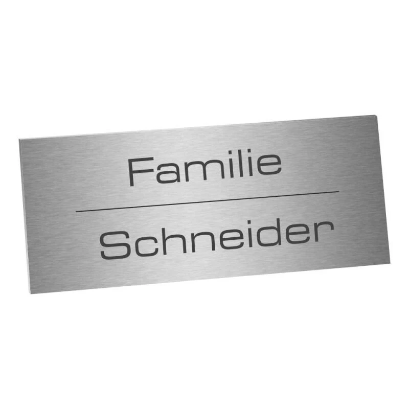 Edelstahlschild 70x25mm Typ 3 3 Edelstahlschild 70x25mm Typ 3