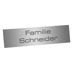 Edelstahlschild 80x20mm Typ 1