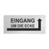 Edelstahlschild EINGANG RECHTS 80x35mm -Hochwertiger Türklingelladen edelstahlschild 80x35mm eingang rechts
