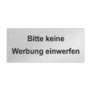 Edelstahlschild 80x35mm Keine Werbung_3 -Hochwertiger Türklingelladen edelstahlschild 80x35mm keine werbung 3