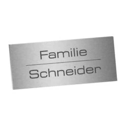 Edelstahlschild 80x35mm Typ 2