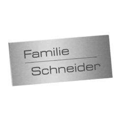Edelstahlschild 80x35mm Typ 3