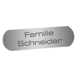 Edelstahlschild 90x20mm Mit Abgerundeten Ecken