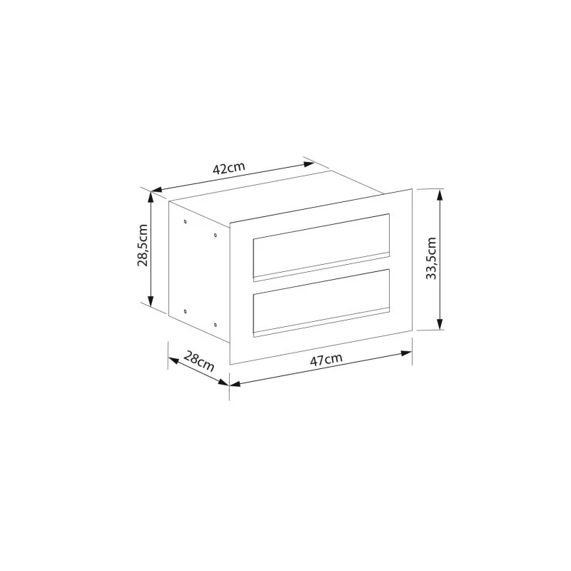 Einbaubriefkasten Cosmo Rost RAL 8001 2 Parteien 6 Einbaubriefkasten Cosmo Rost RAL 8001 2 Parteien – Bild 4