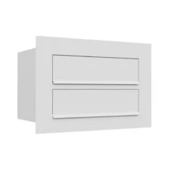 Einbaubriefkasten Cosmo Weiß RAL 9016 2 Parteien