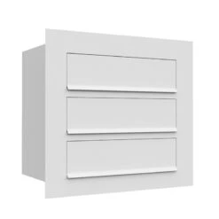 Einbaubriefkasten Cosmo Weiß RAL 9016 3 Parteien