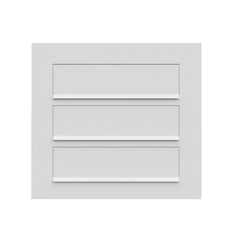 Einbaubriefkasten Cosmo Weiß RAL 9016 3 Parteien 4 Einbaubriefkasten Cosmo Weiß RAL 9016 3 Parteien – Bild 2