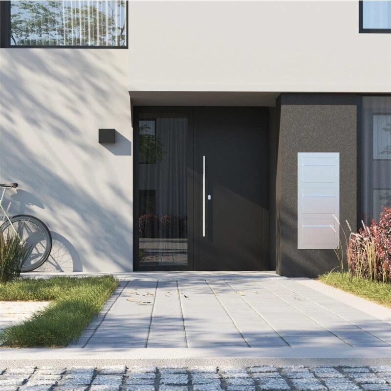 Einbaubriefkasten Hochkant Aus Edelstahl 2 Parteien 5 Einbaubriefkasten Hochkant Aus Edelstahl 2 Parteien – Bild 3