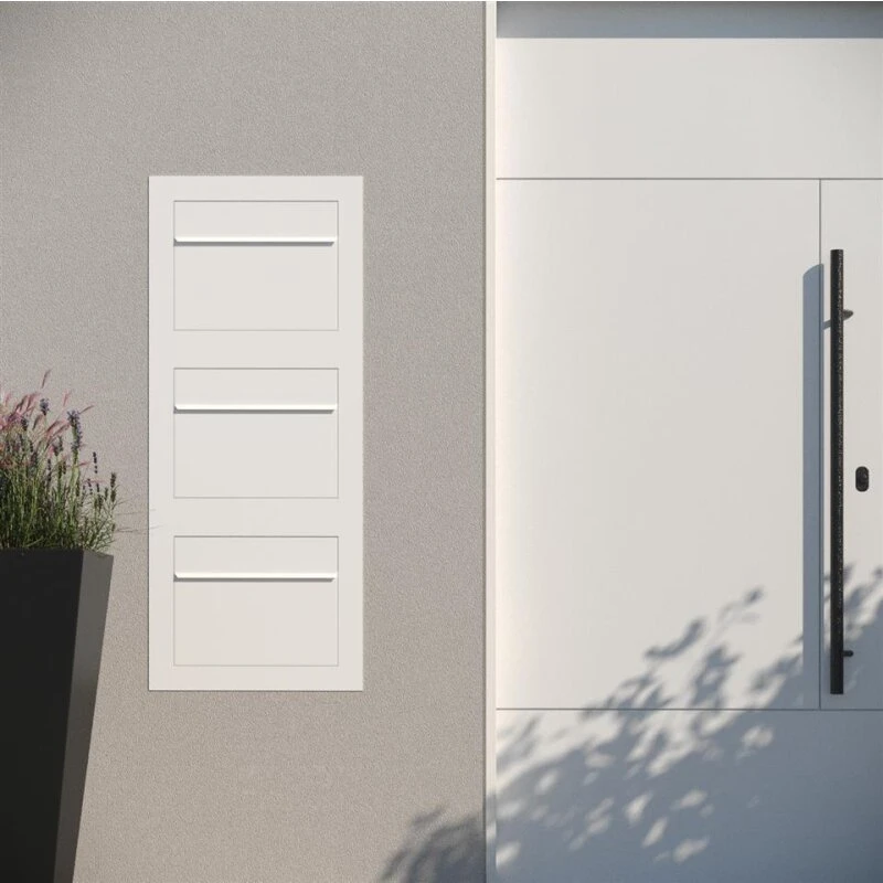 Einbaubriefkasten Hochkant Aus Edelstahl 3 Parteien 5 Einbaubriefkasten Hochkant Aus Edelstahl 3 Parteien – Bild 3