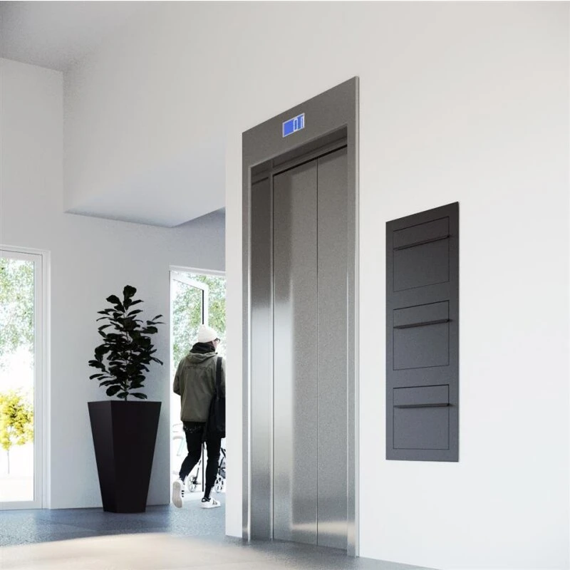 Einbaubriefkasten Hochkant Aus Edelstahl RAL 9007 Grau Metallic 3 Parteien 5 Einbaubriefkasten Hochkant Aus Edelstahl RAL 9007 Grau Metallic 3 Parteien – Bild 3