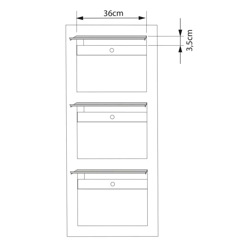 Einbaubriefkasten Hochkant Aus Edelstahl RAL 9007 Grau Metallic 3 Parteien 6 Einbaubriefkasten Hochkant Aus Edelstahl RAL 9007 Grau Metallic 3 Parteien – Bild 4