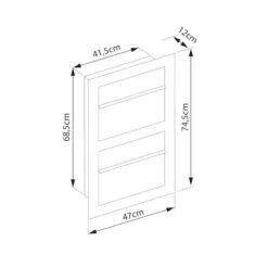 Einbaubriefkasten Hochkant RAL 9007 Grau Metallic 2 Parteien -Hochwertiger Türklingelladen einbaubriefkasten hochkant ral 9007 grau metallic 2 parteien5