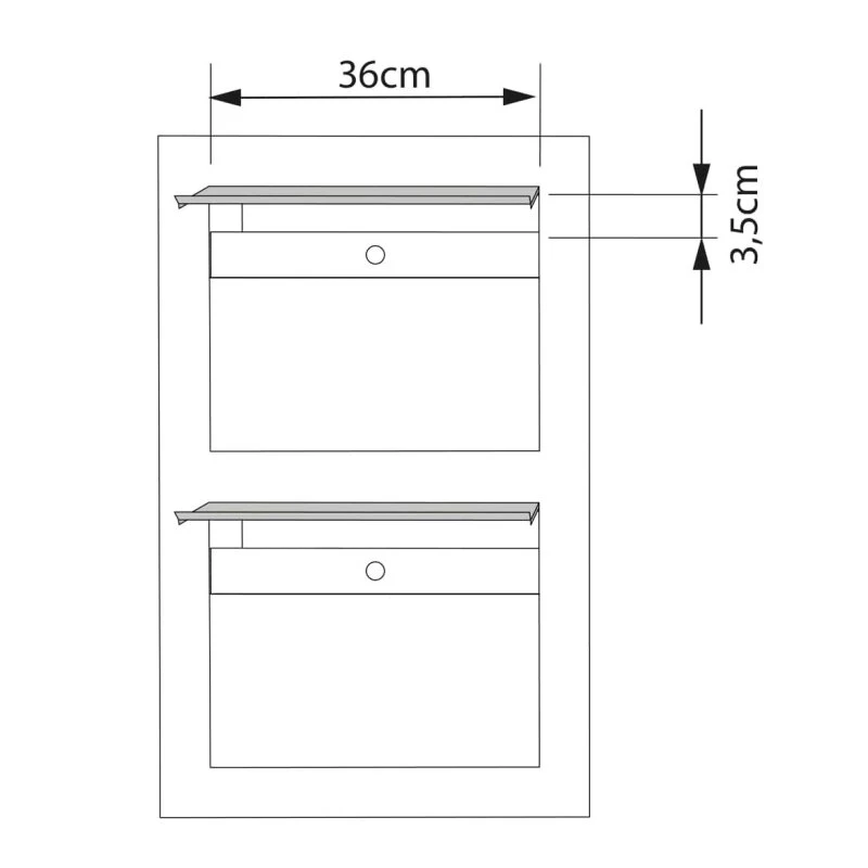 Einbaubriefkasten Hochkant Rostoptik RAL 8001 2 Parteien 6 Einbaubriefkasten Hochkant Rostoptik RAL 8001 2 Parteien – Bild 4