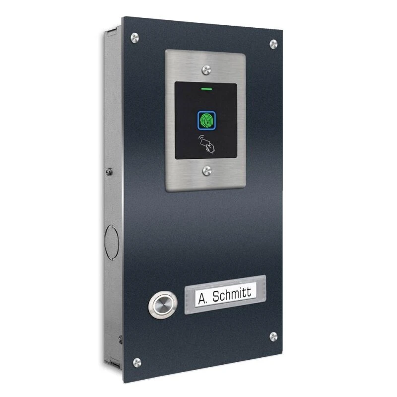 Einfamilien Türklingel 145x260mm Mit FINGERPRINT Beschriftungsfeld 3 Einfamilien Türklingel 145x260mm Mit FINGERPRINT Beschriftungsfeld