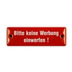 Emailschild 12,5 X 4 Cm, Bitte Keine Werbung Einwerfen