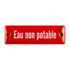 Emailschild 12,5 X 4 Cm, Eau Non Potable