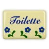 Emailschild 6 X 4 Cm, Toilette, Blümchen -Hochwertiger Türklingelladen emailschild 6 x 4 cm toilette bluemchen