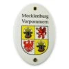 Emailschild Oval, 10 X 15 Cm, Wappen Mecklenburg Vorpommern -Hochwertiger Türklingelladen emailschild oval 10 x 15 cm wappen mecklenburg vorpommern
