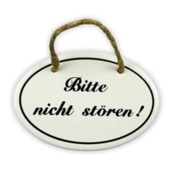 Emailschild Oval, 10,5 X 7 Cm, Bitte Nicht Stören