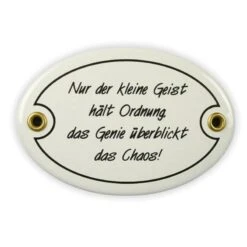 Emailschild Oval, 10,5 X 7 Cm, Nur Der Kleine Geist…