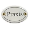 Emailschild Oval, 10,5 X 7 Cm, Praxis -Hochwertiger Türklingelladen emailschild oval 105 x 7 cm praxis