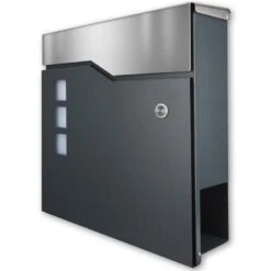 Hochwertiger Türklingelladen -Hochwertiger Türklingelladen funk briefkasten anthrazit grau ral 7016 mailbox briefbox2