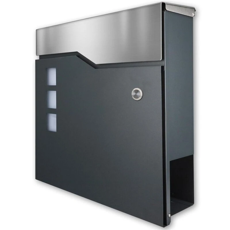 Funk Briefkasten ANTHRAZIT Grau RAL 7016 Mailbox Briefbox 4 Funk Briefkasten ANTHRAZIT Grau RAL 7016 Mailbox Briefbox – Bild 2