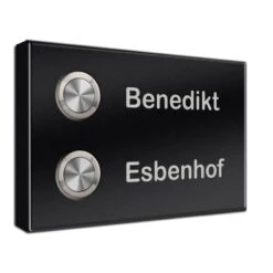 Funk Edelstahl 2 Familien Aufputz Türklingel 140x90mm Premium Pluto3 -Hochwertiger Türklingelladen funk edelstahl 2 familien aufputz tuerklingel 140x90mm premium pluto33