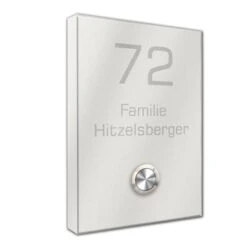 Funk Edelstahl Aufputz Türklingel 110x160mm Premium Titan2 -Hochwertiger Türklingelladen funk edelstahl aufputz tuerklingel 110x160mm premium titan24