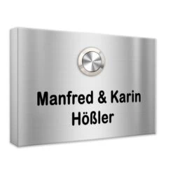 Funk Edelstahl Aufputz Türklingel 130x100mm Premium Uranus2