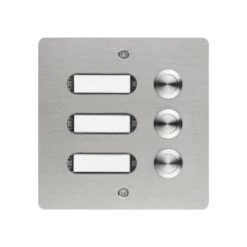 Funk Edelstahl Unterputztürklingel Eckig Für Drei Wohneinheit Inklusive UP-Kasten