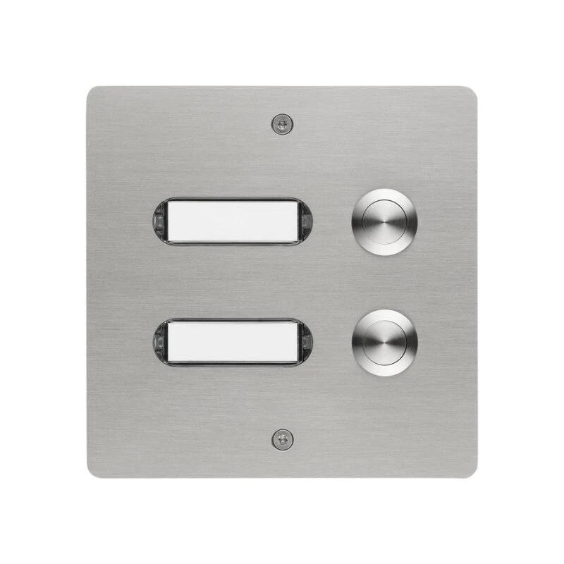 Funk Edelstahl Unterputztürklingel Eckig Für Zwei Wohneinheit Inklusive UP-Kasten 3 Funk Edelstahl Unterputztürklingel Eckig Für Zwei Wohneinheit Inklusive UP-Kasten