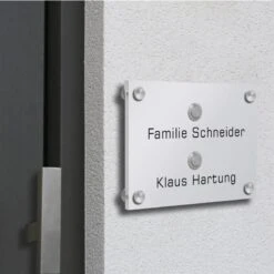 Funkklingel 2 Familien Aus Acrylglas 210x150mm Designklingel DUO