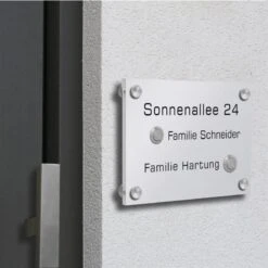 Funkklingel 2 Familien Aus Acrylglas 210x150mm Designklingel MAXI