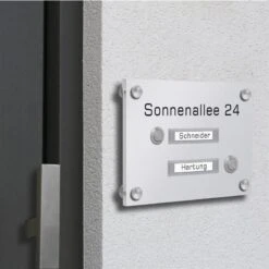 Funkklingel 2 Familien Aus Acrylglas 210x150mm Mit Beschriftungsfeld MAXI