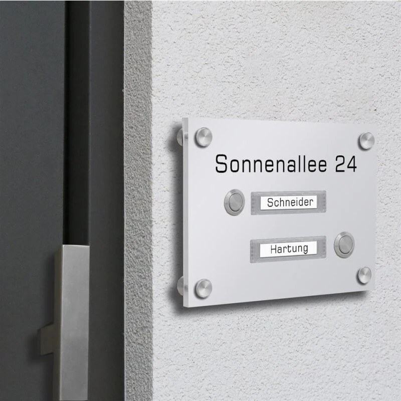 Funkklingel 2 Familien Aus Acrylglas 210x150mm Mit Beschriftungsfeld MAXI 3 Funkklingel 2 Familien Aus Acrylglas 210x150mm Mit Beschriftungsfeld MAXI