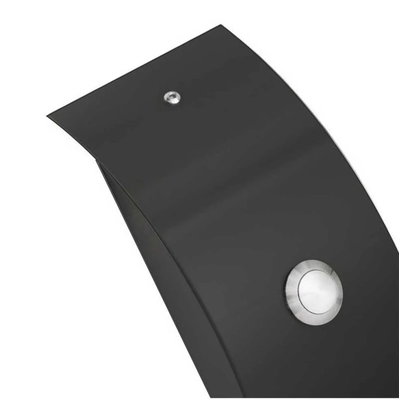 Funkklingel Aufputz Edelstahl 75x180x45mm Schwarz RAL9005 Gloria 4 Funkklingel Aufputz Edelstahl 75x180x45mm Schwarz RAL9005 Gloria – Bild 2