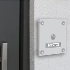 Funkklingel Aus Acrylglas 150x150mm Mit Beschriftungsfeld Jupiter