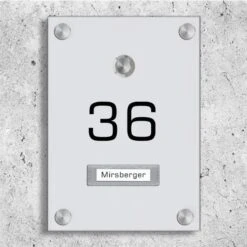 Funkklingel Aus Acrylglas 150x210mm Mit Namensschild Neptun -Hochwertiger Türklingelladen funkklingel aus acrylglas 150x210mm mit namensschild neptun2