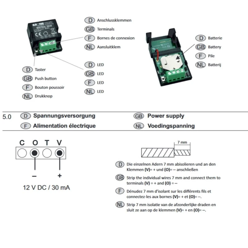 Funksender Zum Einbau In UP Dose MISTRAL SE06 TYP 43443 5 Funksender Zum Einbau In UP Dose MISTRAL SE06 TYP 43443 – Bild 3