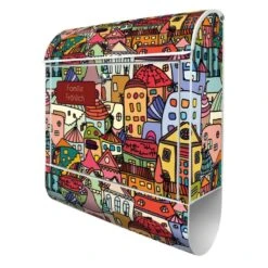 Großer Briefkasten Mailbox Wandbriefkasten Briefkasten Funky Town